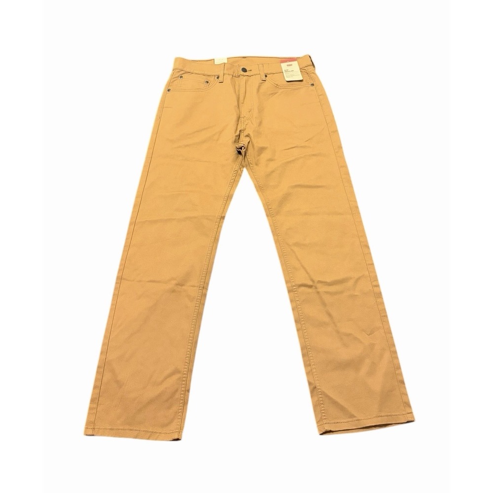 Levi's 505  Jeans Tan Caraway Regular Fit Eco Ease Stretch Mens 32x30 NWT